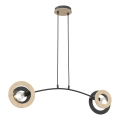 Pendel SKIVA 2xE27/15W/230V sort/beige