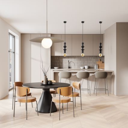 Pendel SLATE 1xE27/15W/230V diameter 65 cm beige