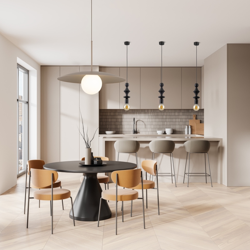Pendel SLATE 1xE27/15W/230V diameter 65 cm beige