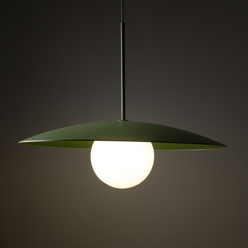 Pendel SLATE 1xE27/15W/230V diameter 65 cm grøn