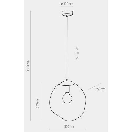 Pendel SOL 1xE27/60W/230V