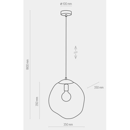 Pendel SOL 1xE27/60W/230V sort