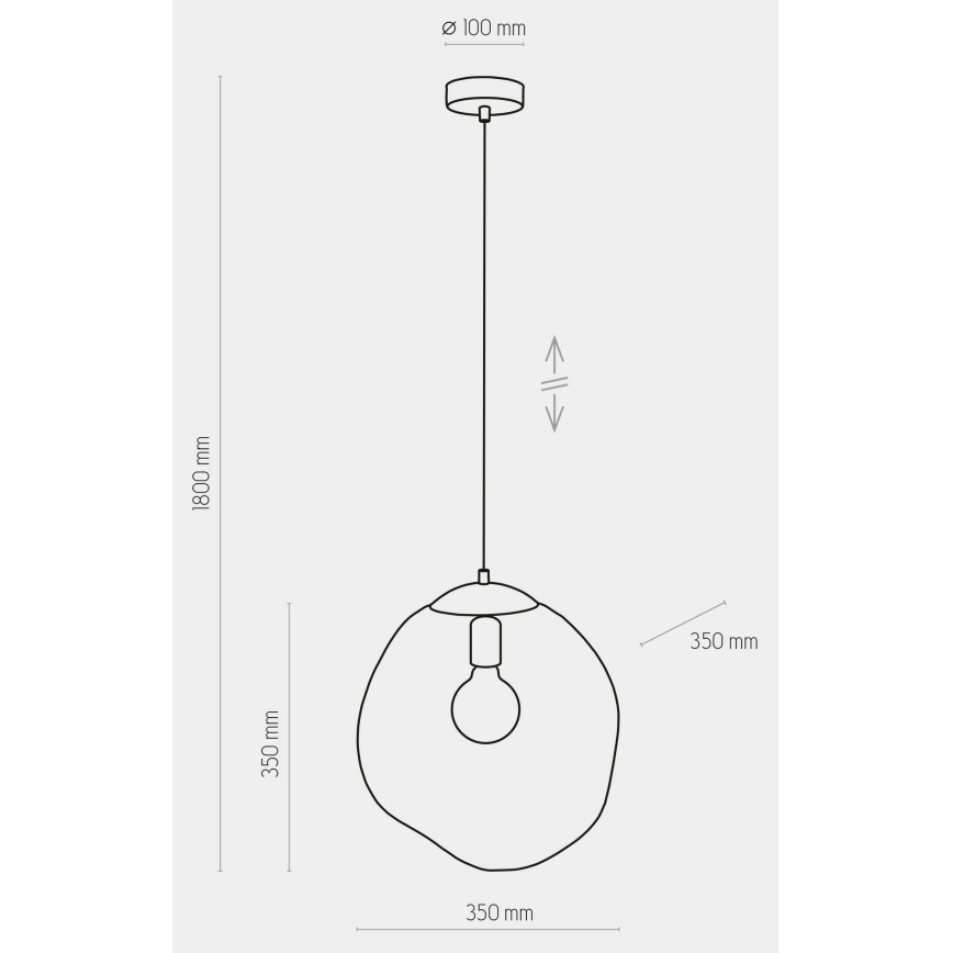 Pendel SOL 1xE27/60W/230V sort