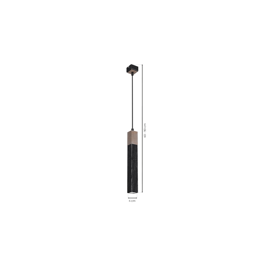 Pendel SOLO 1xGU10/MR11/40W/230V sort