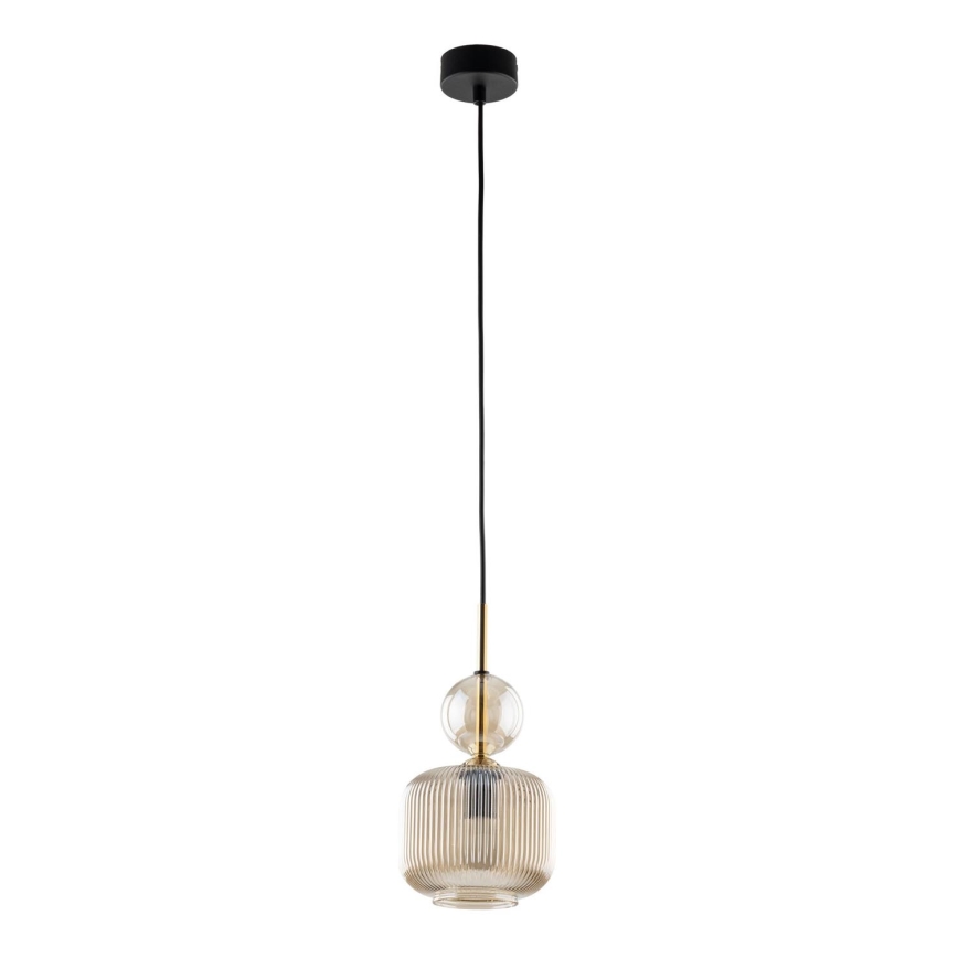 Pendel SOPHIA på ledning 1xE14/10W/230V sort/røget beige