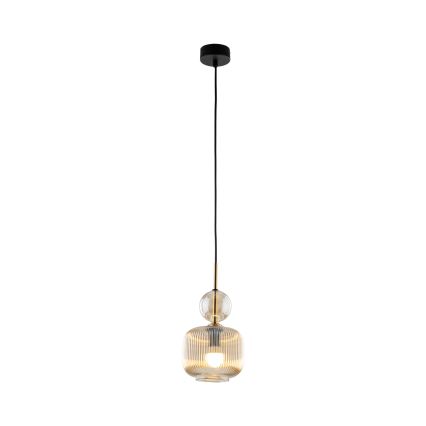 Pendel SOPHIA på ledning 1xE14/10W/230V sort/røget beige
