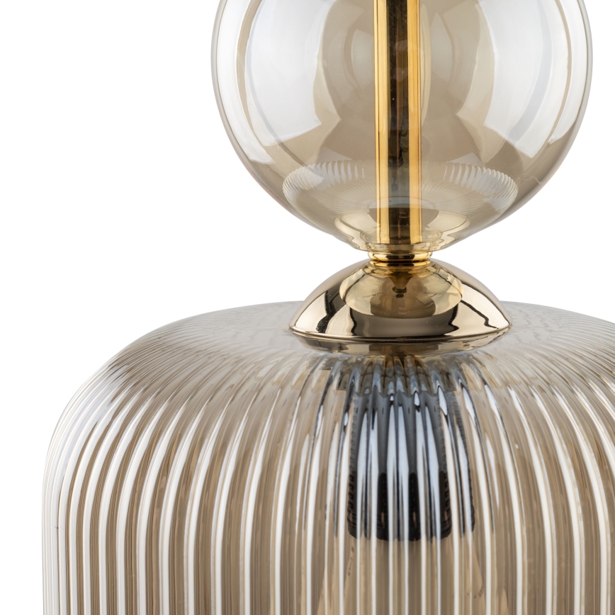 Pendel SOPHIA på ledning 1xE14/10W/230V sort/røget beige