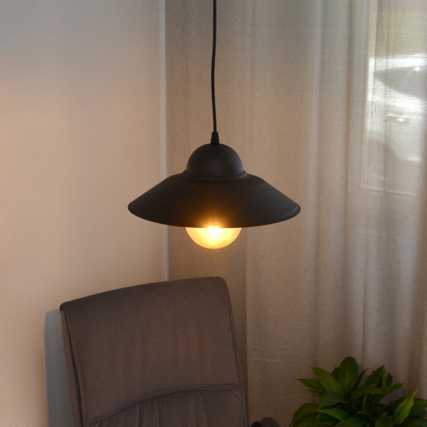 Pendel SORAPIS 1xE27/15W/230V sort