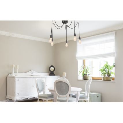 Pendel SPINDEL 5xE27/60W/230V edderkop