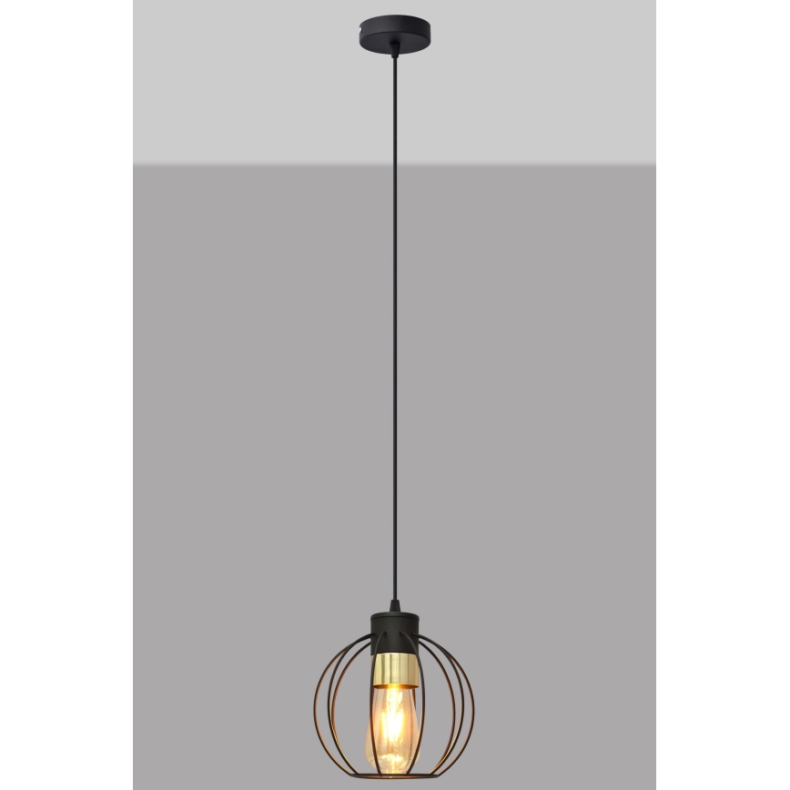 Pendel STARLIGHT 1xE27/15W/230V sort/gylden