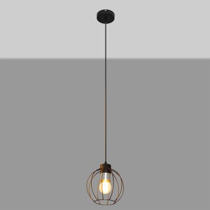 Pendel STARLIGHT 1xE27/15W/230V sort/sølvfarvet