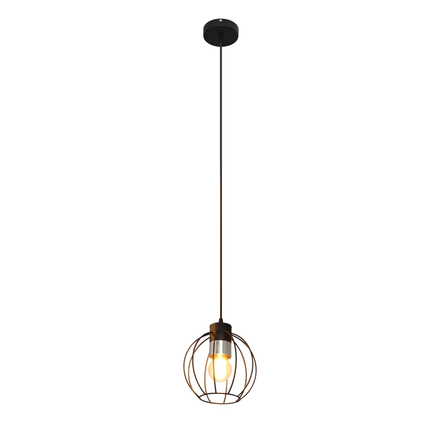 Pendel STARLIGHT 1xE27/15W/230V sort/sølvfarvet