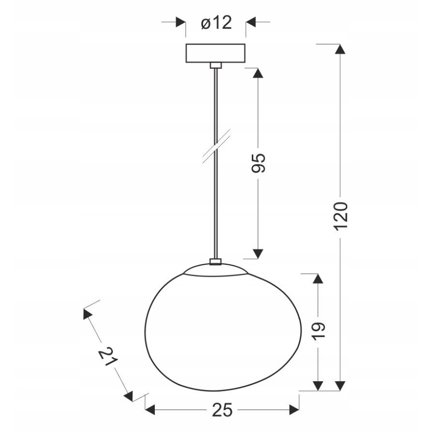 Pendel STONES 1xE27/40W/230V diameter 25 cm