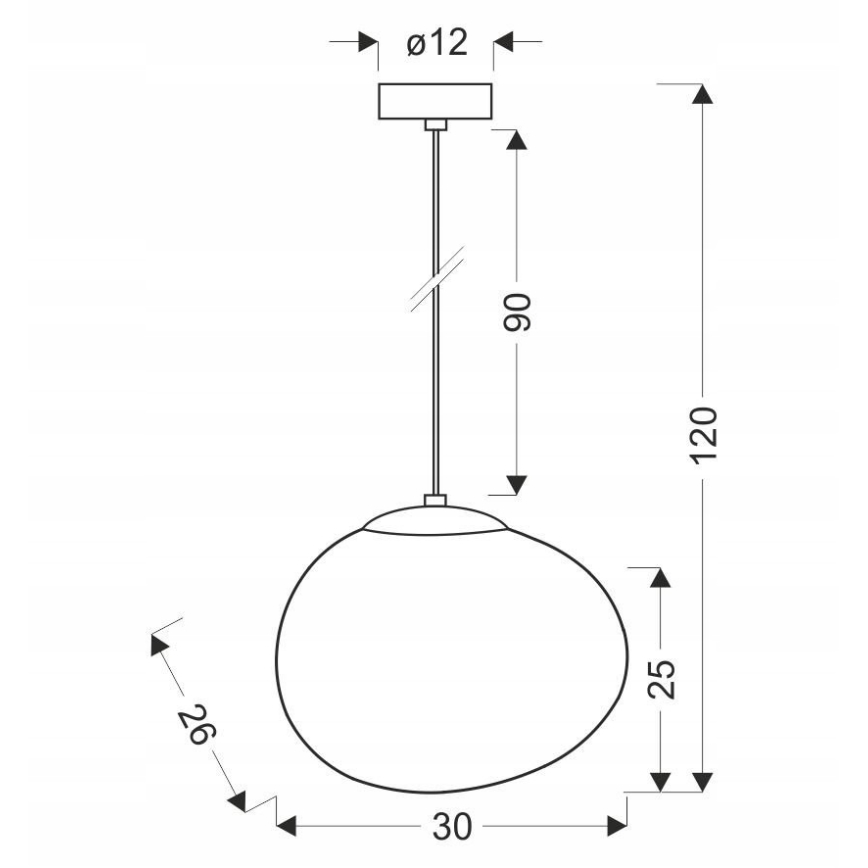 Pendel STONES 1xE27/40W/230V diameter 30 cm