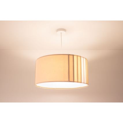 Pendel STRIPES på ledning, 1xE27/60W/230V, Ø 40 cm, beige