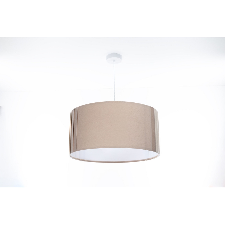 Pendel STRIPES på ledning, 1xE27/60W/230V, Ø 40 cm, beige