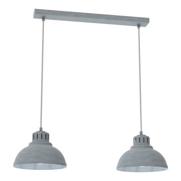 Pendel SVEN 2xE27/15W/230V grå