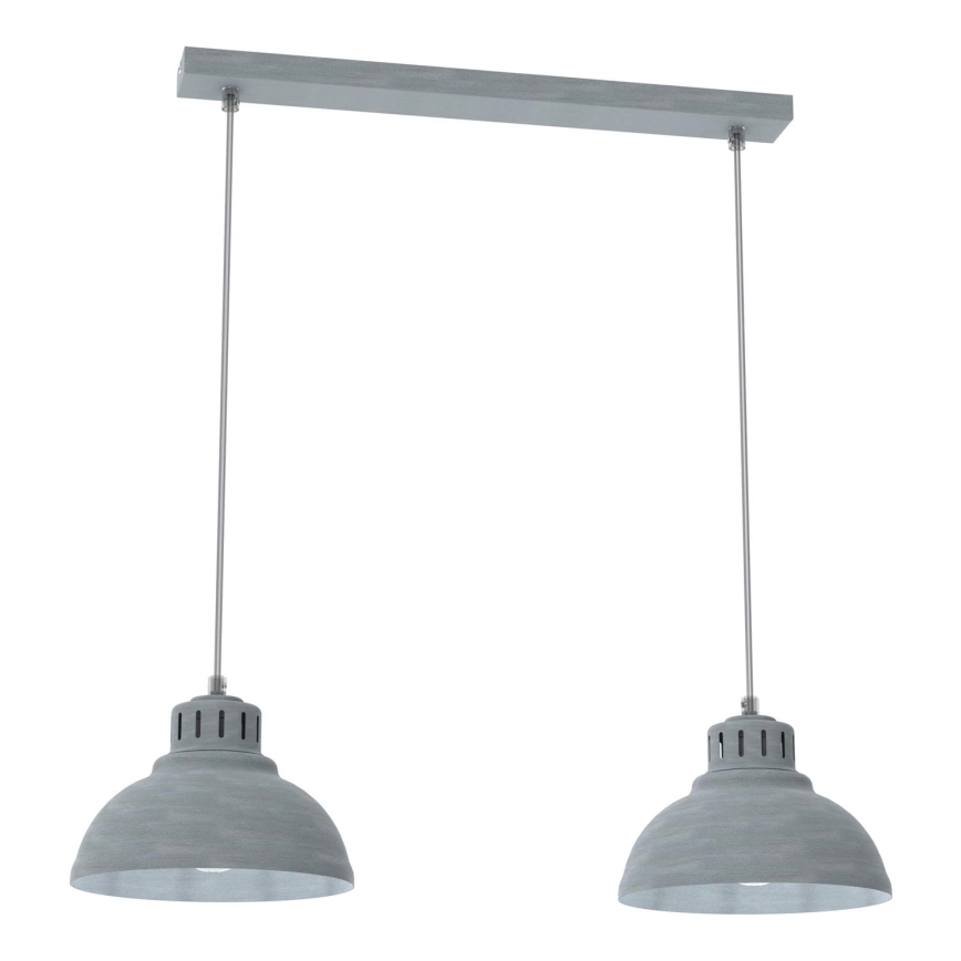 Pendel SVEN 2xE27/15W/230V grå