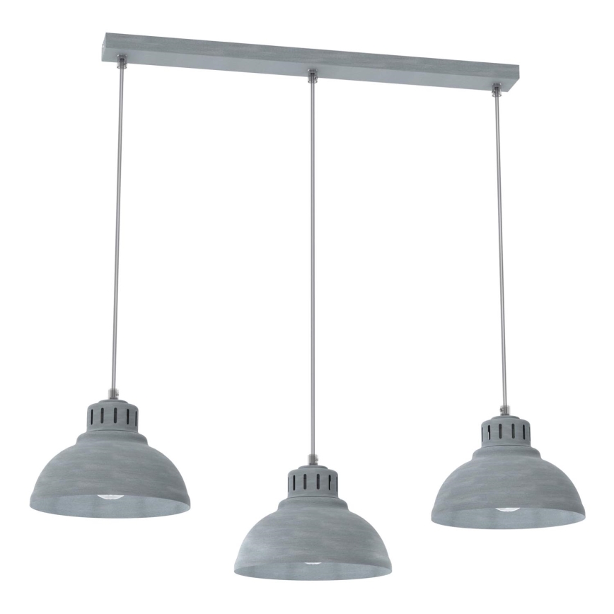 Pendel SVEN 3xE27/15W/230V grå