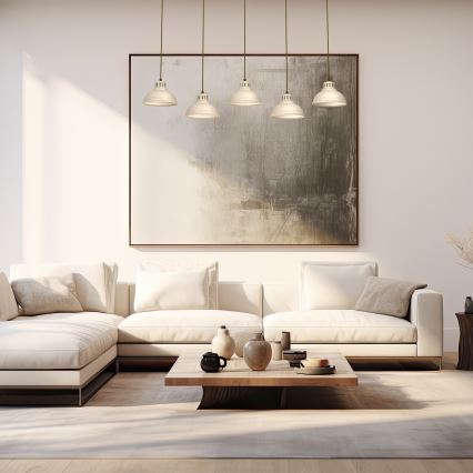 Pendel SVEN 5xE27/15W/230V beige