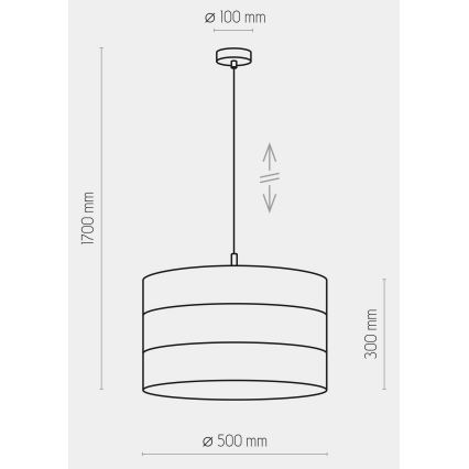 Pendel TAGO 1xE27/25W/230V sort/guld