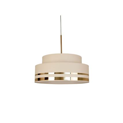 Pendel TAMI 1xE27/60W/230V beige/guldfarvet