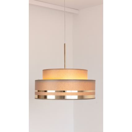 Pendel TAMI 1xE27/60W/230V brun/guldfarvet