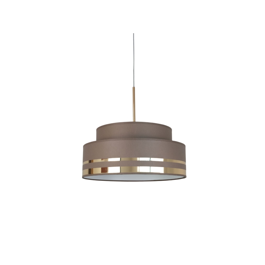 Pendel TAMI 1xE27/60W/230V brun/guldfarvet