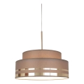 Pendel TAMI 1xE27/60W/230V diameter 40 cm brun/guldfarvet