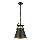 Pendel TAO 1xE27/60W/230V diameter 25 cm sort