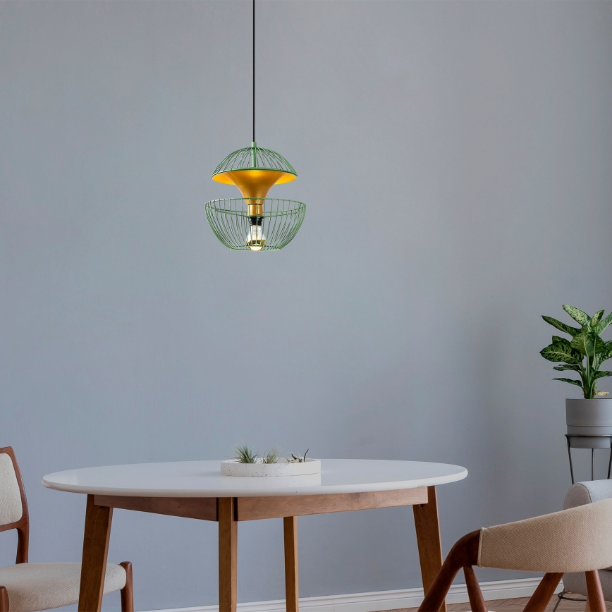 Pendel TELMANDER 1xE27/40W/230V grøn