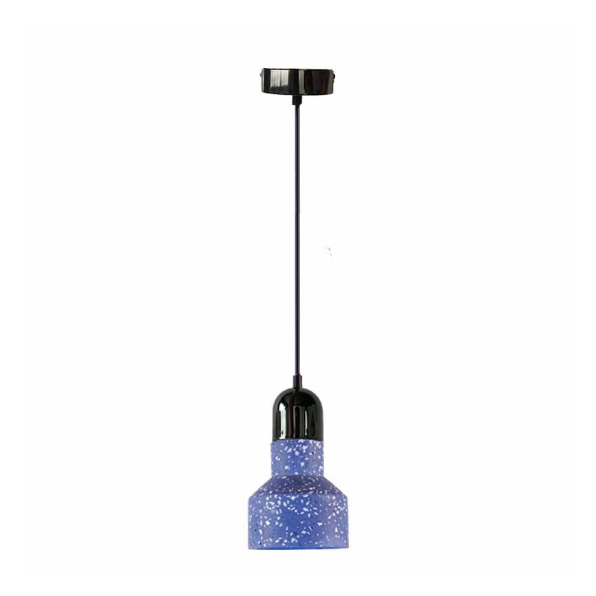 Pendel TERRAZZO 1xE27/60W/230V diameter 12 cm blå