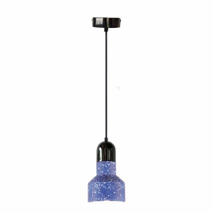 Pendel TERRAZZO 1xE27/60W/230V diameter 12 cm blå