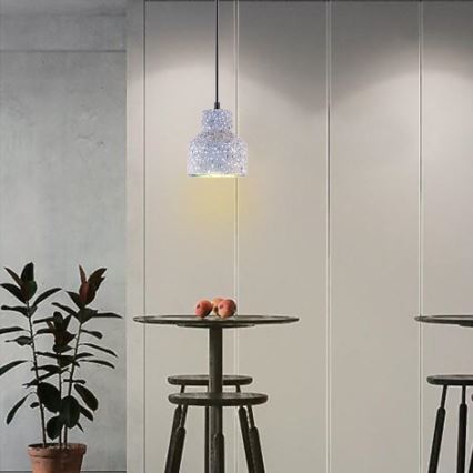 Pendel TERRAZZO 1xE27/60W/230V diameter 12 cm grå