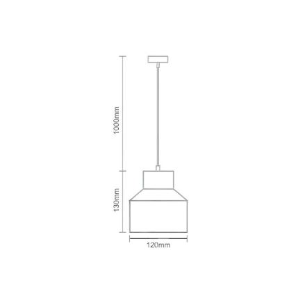 Pendel TERRAZZO 1xE27/60W/230V diameter 12 cm grå