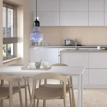 Pendel TERRAZZO 1xE27/60W/230V diameter 12 cm grå