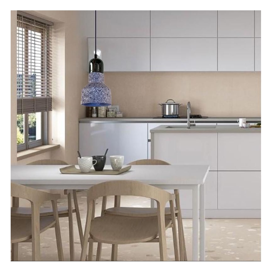 Pendel TERRAZZO 1xE27/60W/230V diameter 12 cm grå