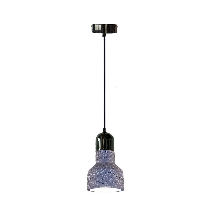 Pendel TERRAZZO 1xE27/60W/230V diameter 12 cm grå