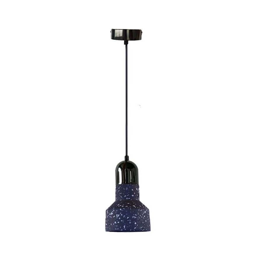 Pendel TERRAZZO 1xE27/60W/230V diameter 12 cm sort