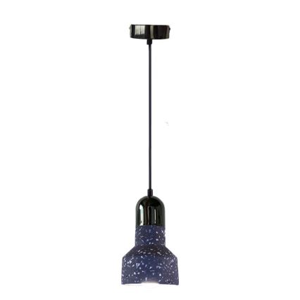 Pendel TERRAZZO 1xE27/60W/230V diameter 12 cm sort