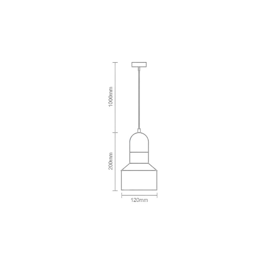 Pendel TERRAZZO 1xE27/60W/230V diameter 12 cm sort