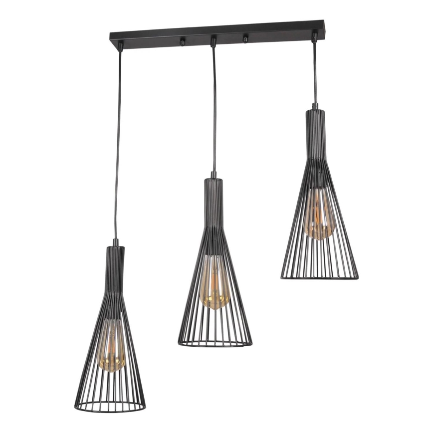 Pendel TIANA 3xE27/20W/230V sort