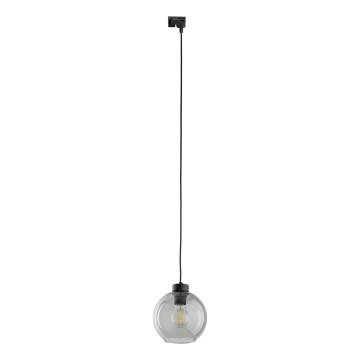 Pendel til 1-faset skinnesystem CUBUS 1xE27/15W/230V sort/røget sort