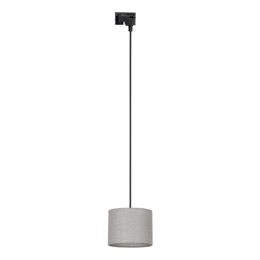 Pendel til 1-faset skinnesystem TRACER 1xE27/15W/230V diameter 20 cm sort/grå