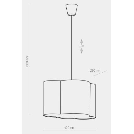 Pendel til børn CLOUD 1xE27/25W/230V blå