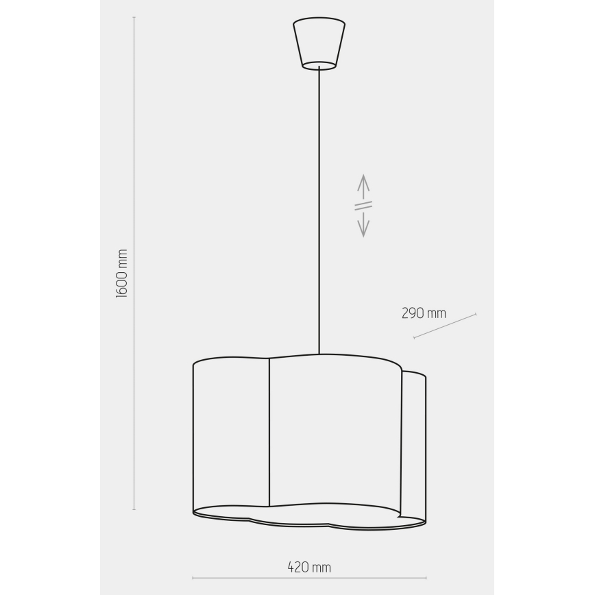 Pendel til børn CLOUD 1xE27/25W/230V blå