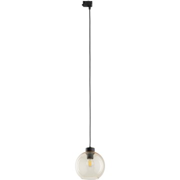 Pendel til skinnesystem 3-faset CUBUS 1xE27/15W/230V sort/røget beige