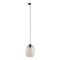 Pendel til skinnesystem 3-faset ELIO 1xE27/15W/230V sort/røget beige