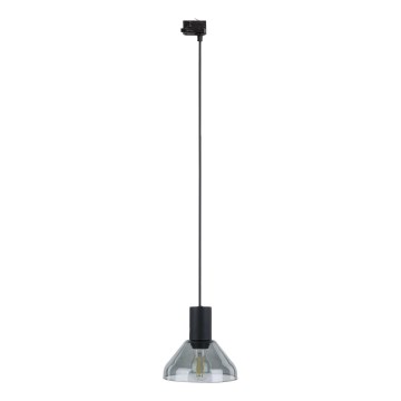 Pendel til skinnesystem 3-faset NEO 1xE27/15W/230V sort/røget sort