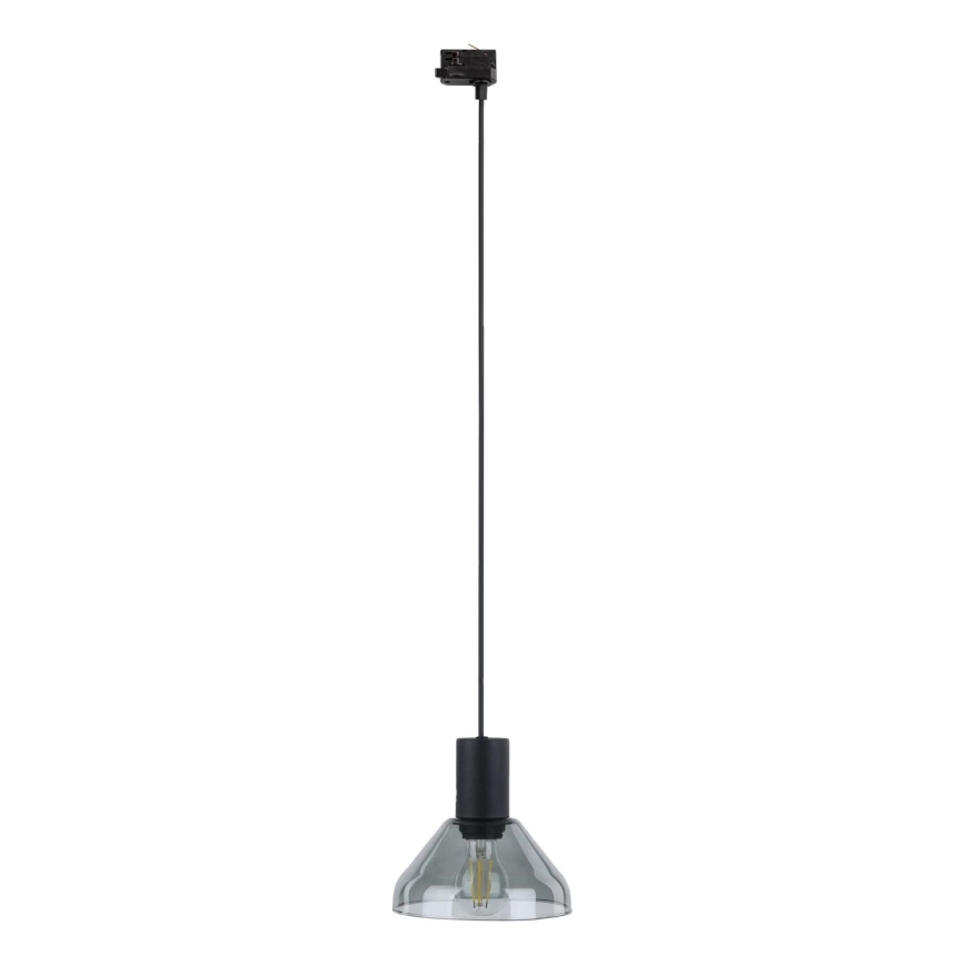 Pendel til skinnesystem 3-faset NEO 1xE27/15W/230V sort/røget sort